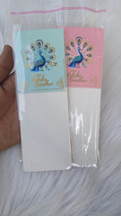 PEACOCK CARD  RAKHI  PACKING  WITH PLASTIC COVER