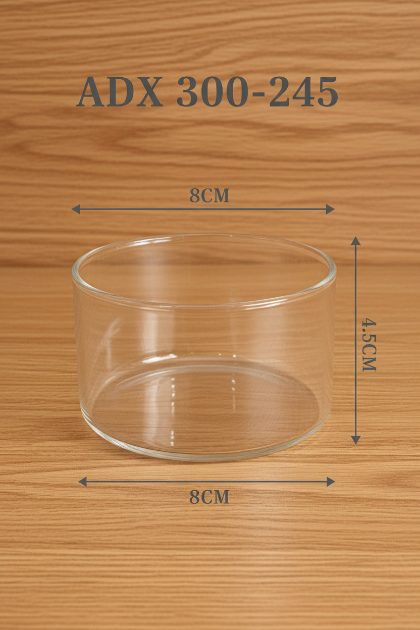 ADX 300-245  CANDLE  BORO  GLASS JAR  SET OF 6PC