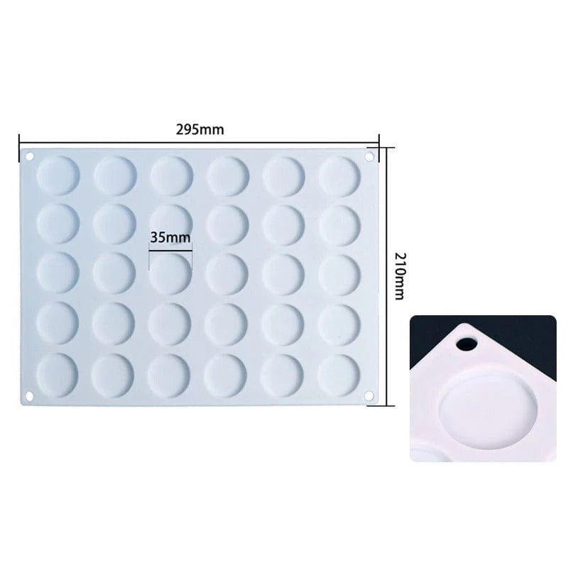 30 Cavity Round Wax Seal Mould  SM0204