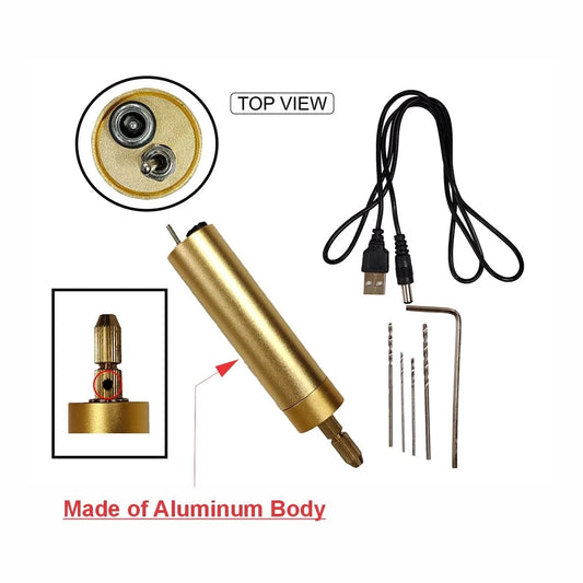 Drilling Electric Tool - Light Power Electric Mini Hand Drill Set, 0.7-1.2mm Micro Aluminum Portable Handheld Drill Set for Trimming, Cutting, Drilling,