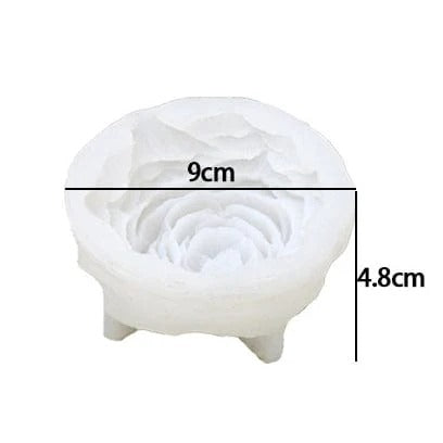 SM0587 3D PEONY FLOWER CANDLE MOLD