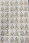 LAXMI  GANESHA METAL  STICKER  SHEET  A4 SIZE