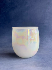 RAINBOW HOLOGHRAPHIC  CANDLE  GLASS  JAR