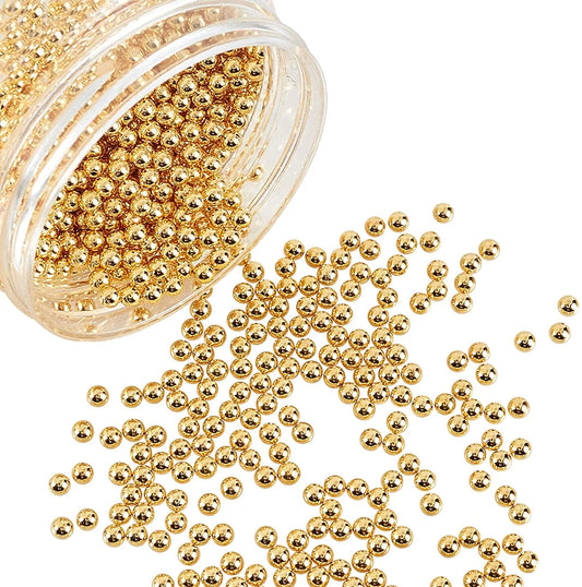 Golden Color 6mm Pearl Beads (Pack Of 40gms)