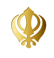 KHANDA SHAHIB GOLDEN ACRYLIC CUT OUT (PACK OF 2 PC)