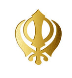 KHANDA SHAHIB GOLDEN ACRYLIC CUT OUT (PACK OF 2 PC)