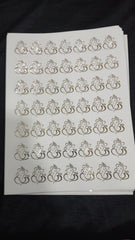 A4 SIZE GANESHA GOLD EMBOOSED SHEET ( NON PEAL OFF )