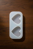 2  CAVITY  HEART  MOLD  ( HEART SIZE = 3.5CM X3CM DEEP = 8MM )