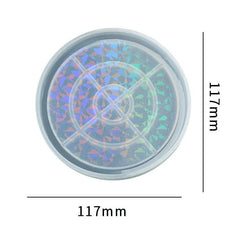 Holographic Big Round Trinklet Coaster Mould sm0340