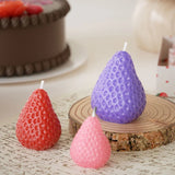 SM1377 4 CAVITY SMALL  STRAWBERRY CANDLE MOLD