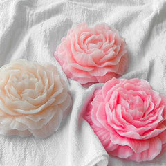 SM0587 3D PEONY FLOWER CANDLE MOLD