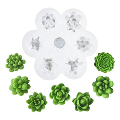 7 Cavity 3D Mix Flower Handmade Mould HM0090