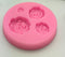 4 cavity  rose 3d flower  candle  mould hbr3829