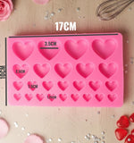 25  CAVITY  HEART PINK  MOULD  HBR1429