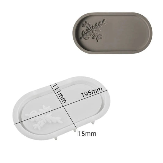 SM1325 BOUQUET CARVED OVAL TRAY  MOULD