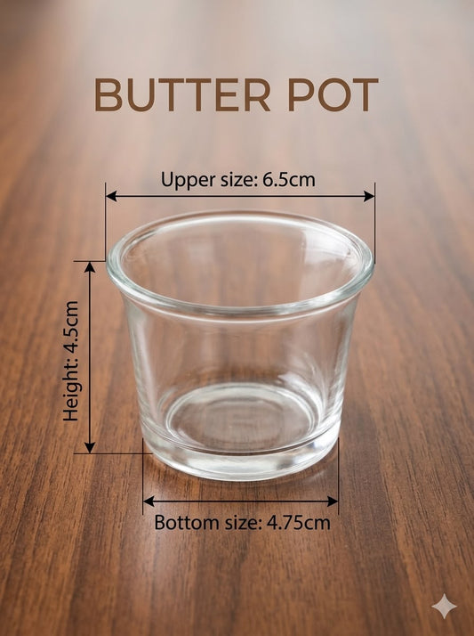 CANDLE BUTTER POT JAR PACK OF 10PC