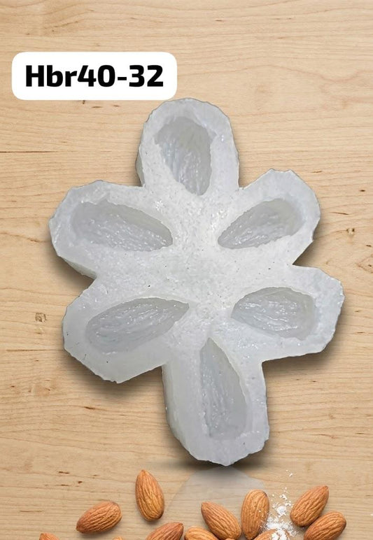 6  CAVITY ALMOND  MOULD  FOR  CANDLE