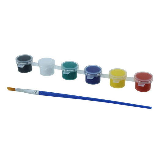6 In 1 Acrylic Colour With Brush 3ML TO 5ML  APRROX  (  PACK  OF 10PC )