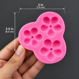 3 Cavity Candle Flower Mould hbr3925