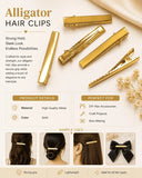 GOLD  HAIR  CILIP  FOR  RESIN /45mm Alligator Metal Hair Clip