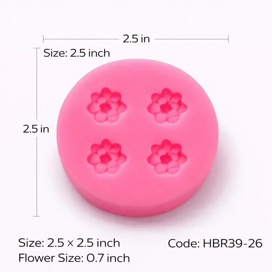 HBR3926  PINK FLOWER  MOULD  4  CAVITY