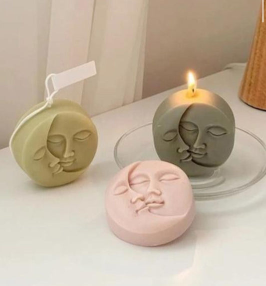 MOON FACE CANDLE  MOULD / MOLD