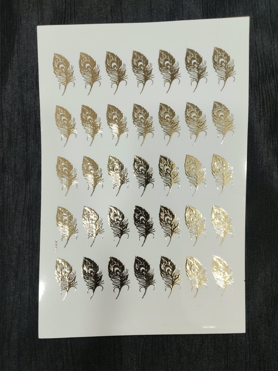 A5 1.5" Mor Pankh Embossed Sticker