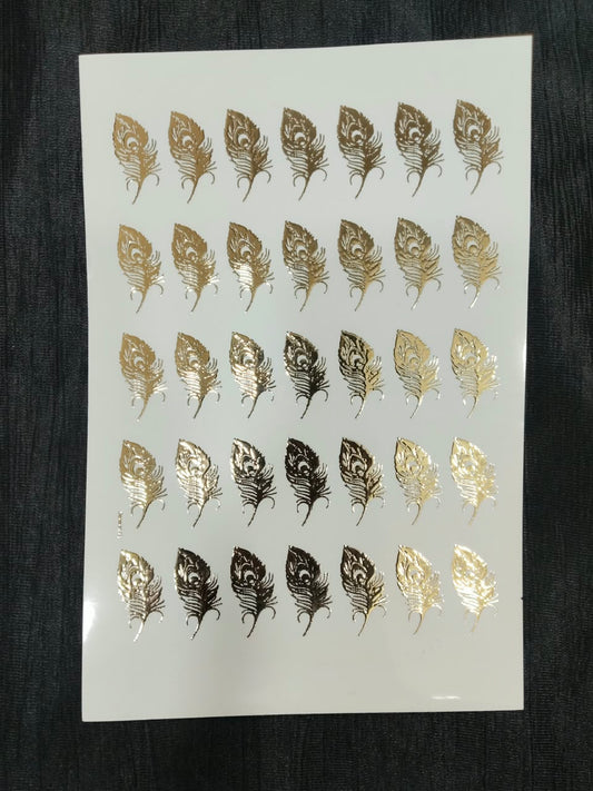 A5 1.5" Mor Pankh Embossed Sticker