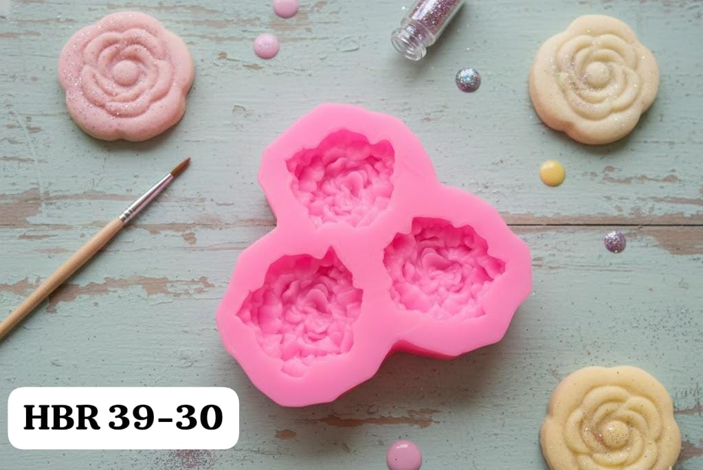 HBR3930 3  CAVITY  PINK FLOWER  MOULD
