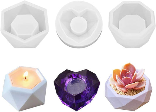 3PC  CANDLE  MOULD  SET  MOULD/MOLD