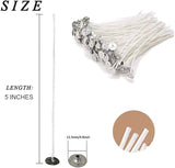 5" INCH WHITE COATED CANDLE WICK