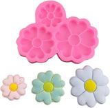 3 CAVITY  3D  FLOWER  MOLD/MOULD  3 IN 1  HBR35A42