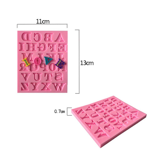 hbr3826  pink abcd and  jewellery  mould