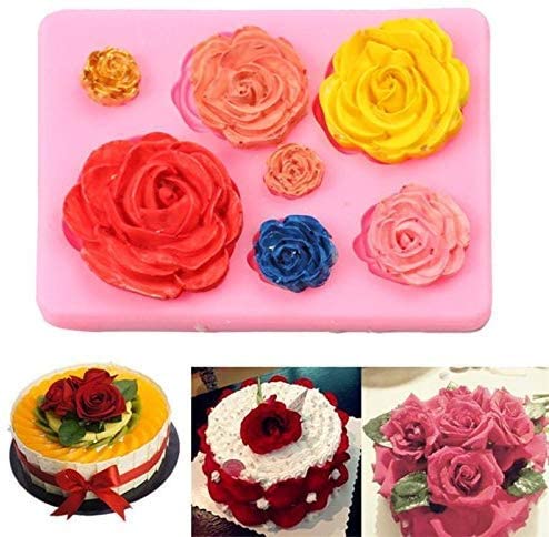 7  cavity  rose  candle  mold/mould   hbr3834