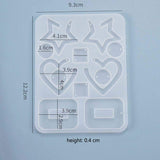 2PCS Earring Epoxy Resin Molds Fashion Jewelry Silicone Molds Drop Dangle Earring Mould