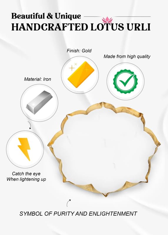 METAL  LOTUS  URLI   FOR  CANDLE MAKING (15 TO 20MM