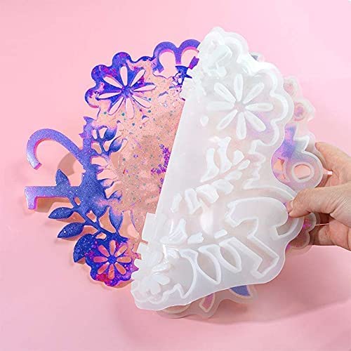 Floral Clock Resin Mould premium quality  (12")