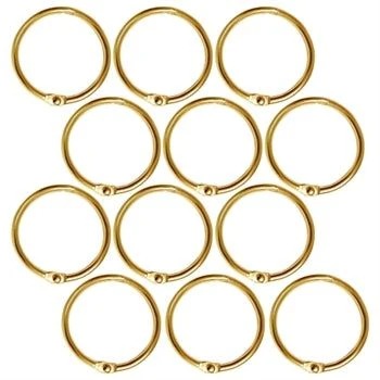 GOLD DIARY RING 25MM  FOR  RESIN DAIRY  PACK  OF  12PC