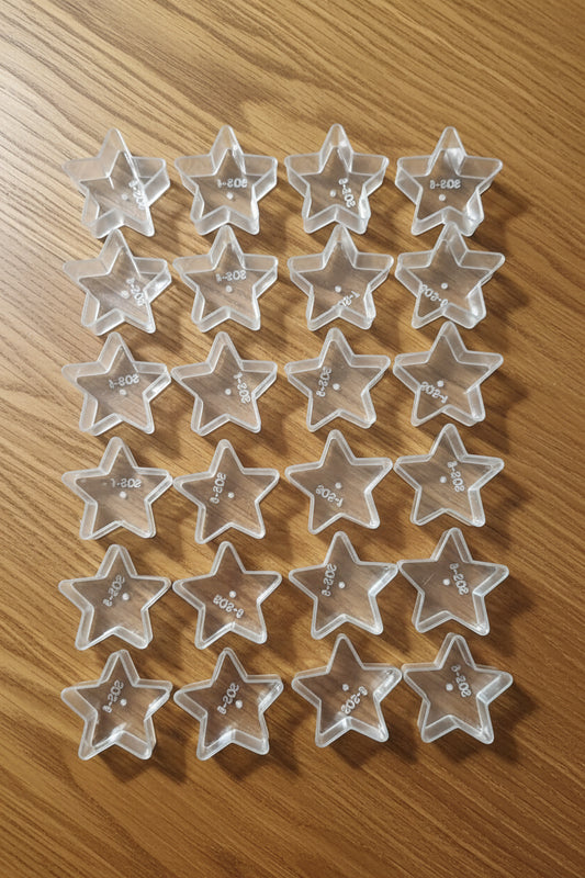 Polycarbonate T-Light SMALL STAR Cups - (20pc )