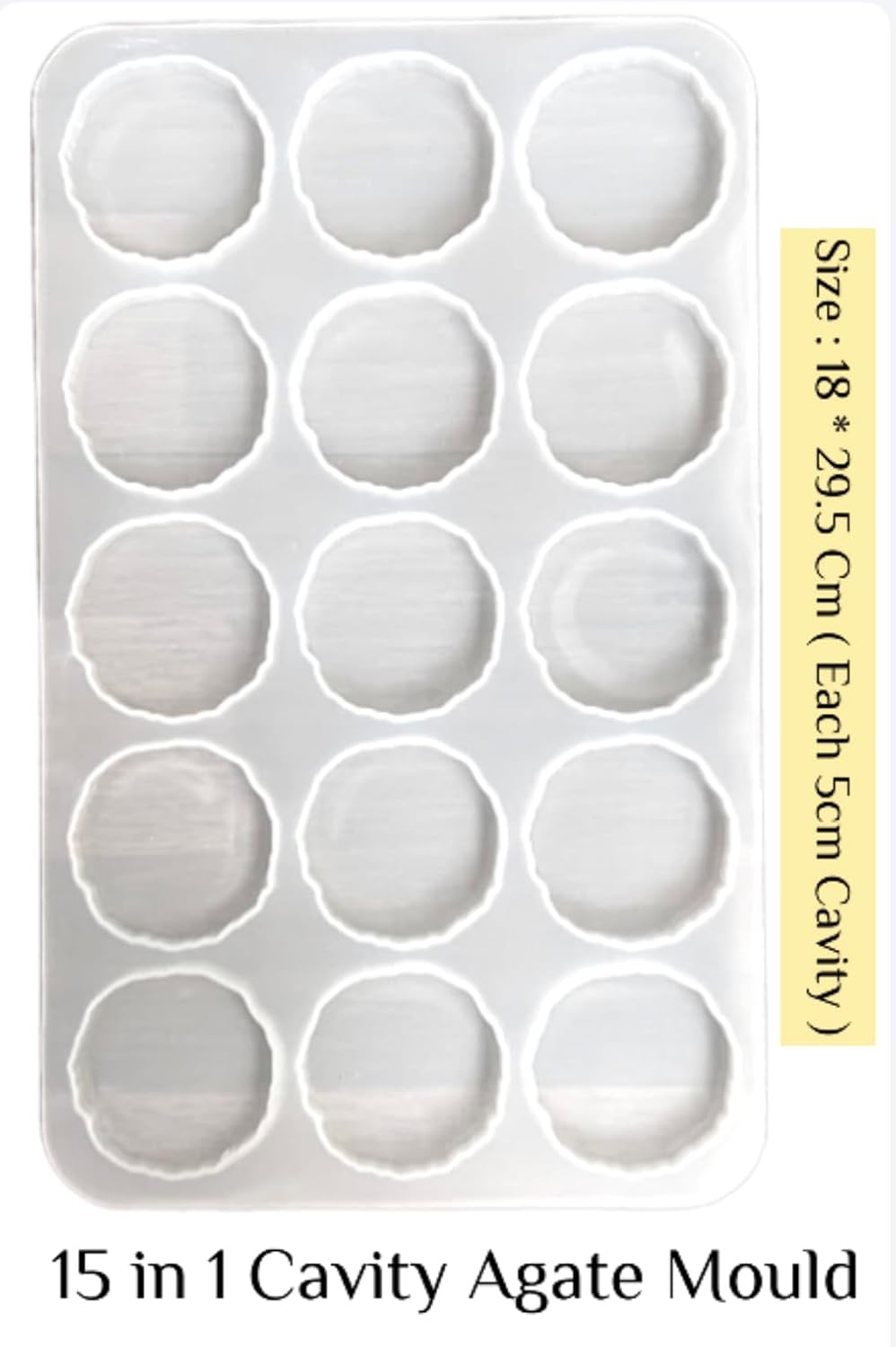 15  cavity  2"  round agate  mould  with out  hole