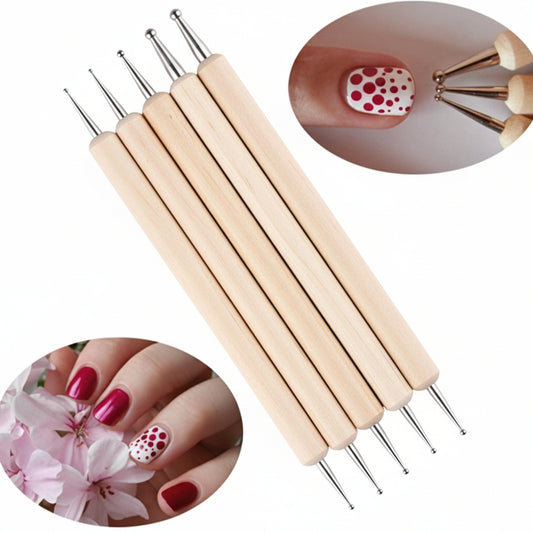 5 Pc 2 Sided Embossing Tool & Nail Art Tool 25029