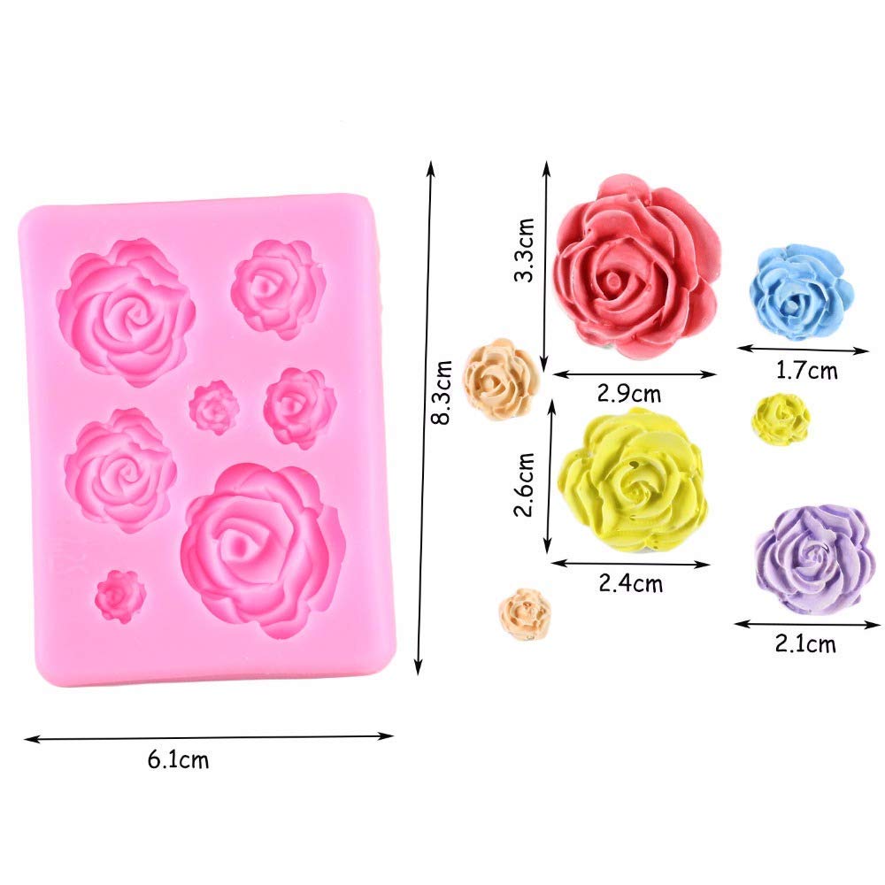 7  cavity  rose  candle  mold/mould   hbr3834