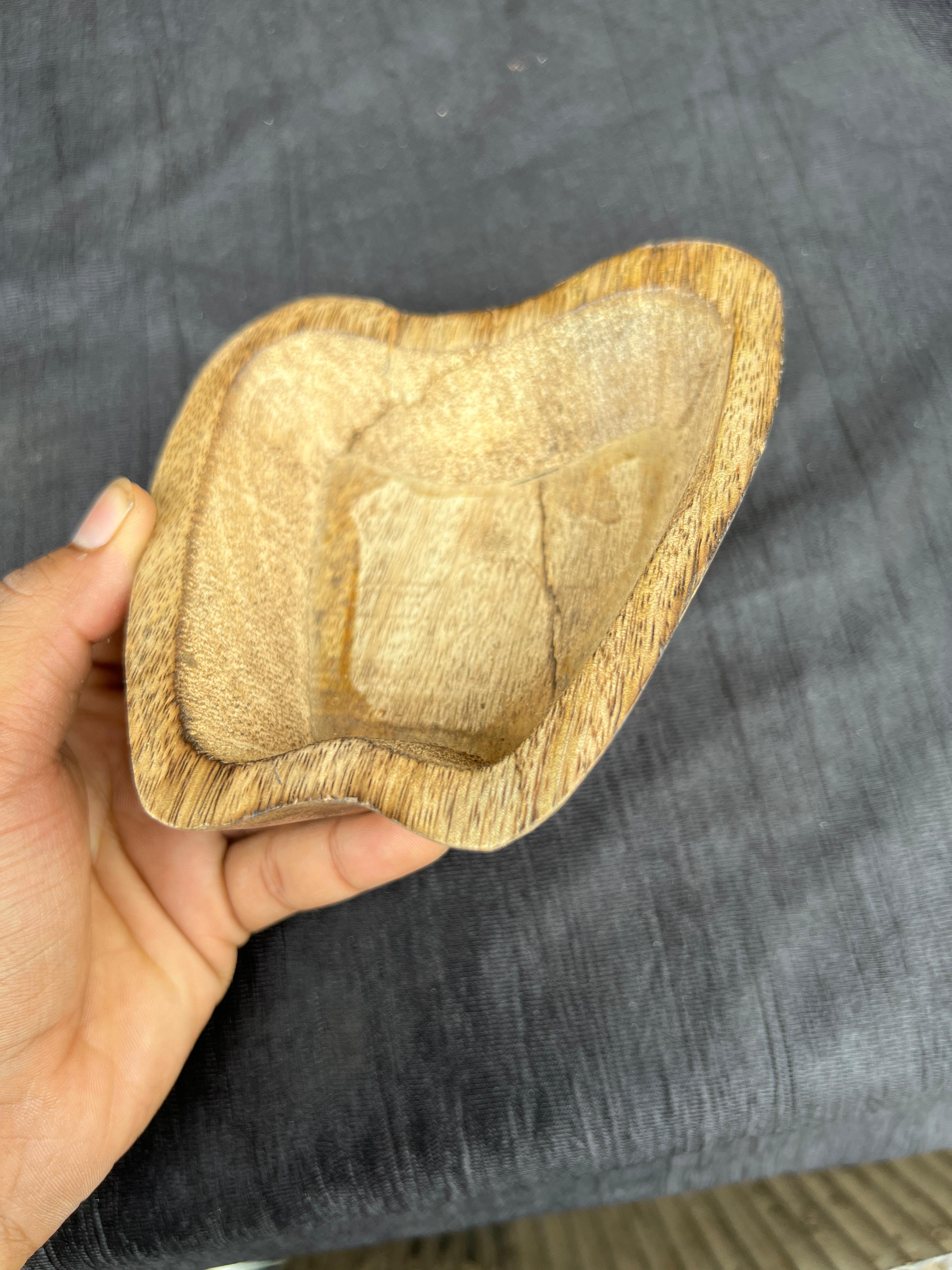 APPLE  WOODEN BOWL  FOR CANDLE MAKING