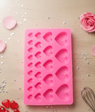 25  CAVITY  HEART PINK  MOULD  HBR1429