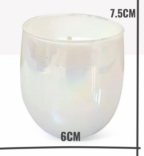RAINBOW HOLOGHRAPHIC  CANDLE  GLASS  JAR