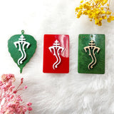 GANPATI LEAF GANESHA LEAF KEY CHAIN MOULD  SRN338