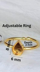 PLAIN TEAR DROP RING BAZEL