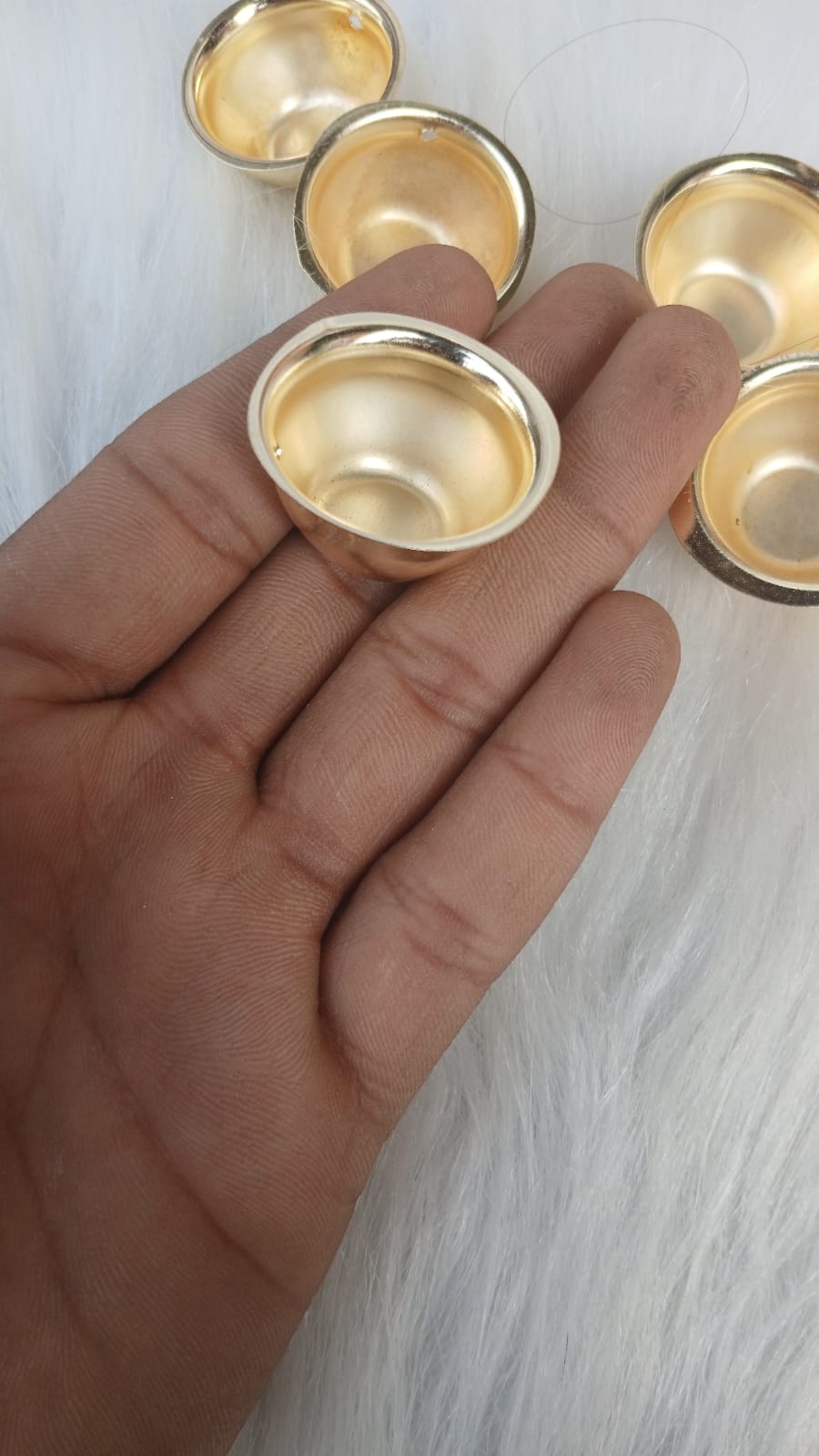 PREMIUM METAL GOLD KATORI ANTITARNISH  FOR RESIN PLATTER  PACK  OF 5PC