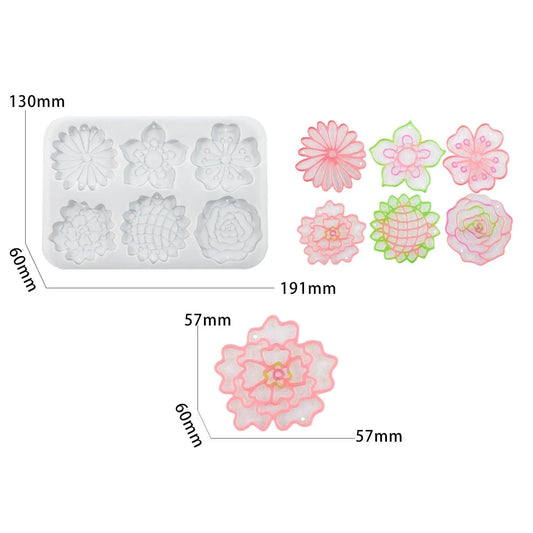 SM0888 FLOWERAL  KEY  CHAIN MOULD/MOLD