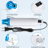 300W Mini Heat Gun for Crafts - Dual-Temperature Epoxy Resin Bubble Buster, Embossing Tool, Shrink Wrap, Drying Crafts, and Tumbler Painting